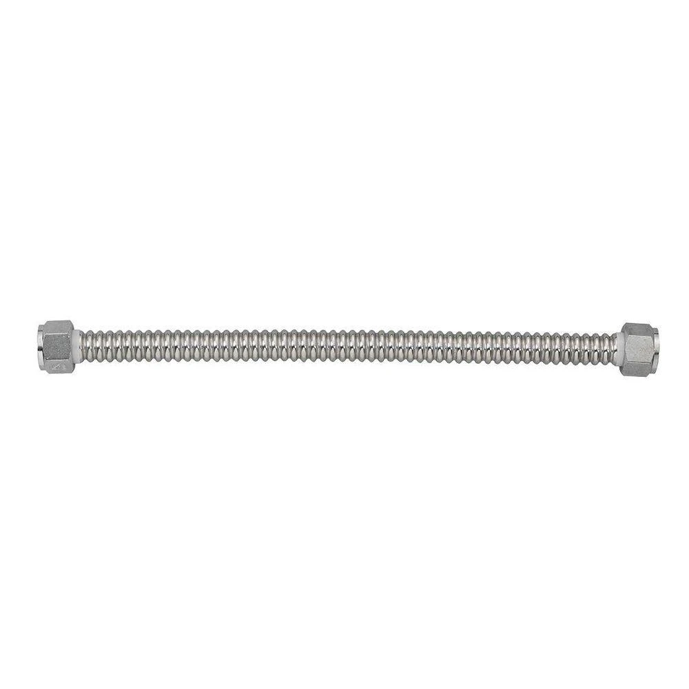 Water Heater Connector, Corrugated Stainless Steel, 3/4 Fip X 3/4 Fip X 15 In.