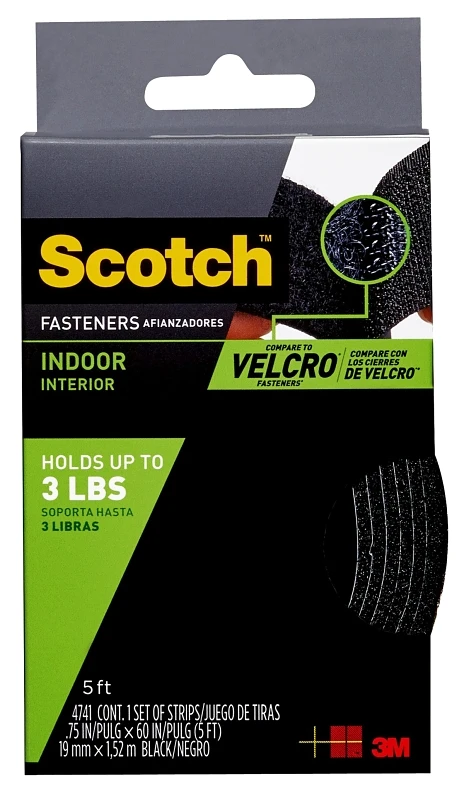 Reclosable Strip, Black 3/4 In. X 5 Ft.