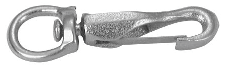 3/8 In. Swiveling Round Eye Spring Snap, 2 In. Length, 20 Lb Load Limit