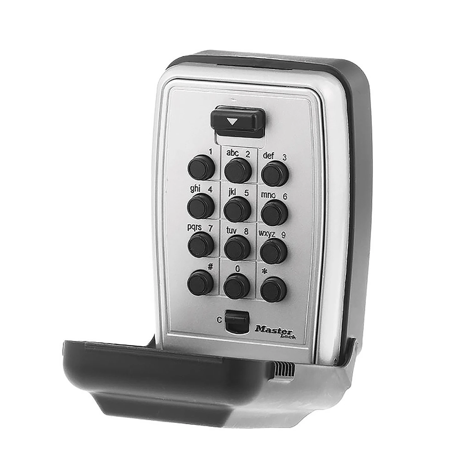 5423d Wall Mount Push Button Lock Box - 5 Key Capacity, Metal, Black