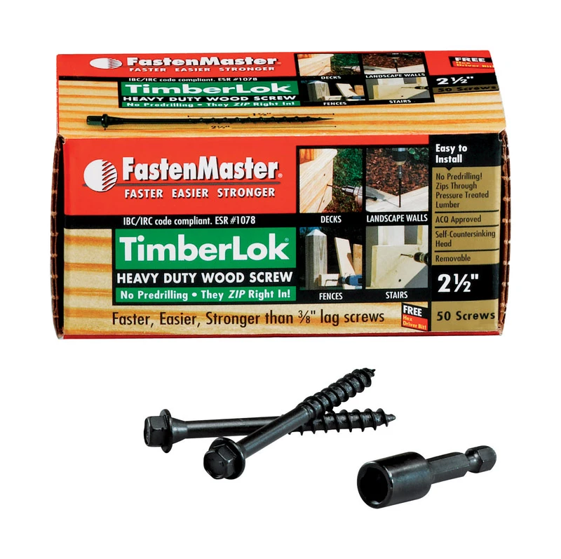 Timberlok Wood Screws, 2-1/2 In., 50-pk.