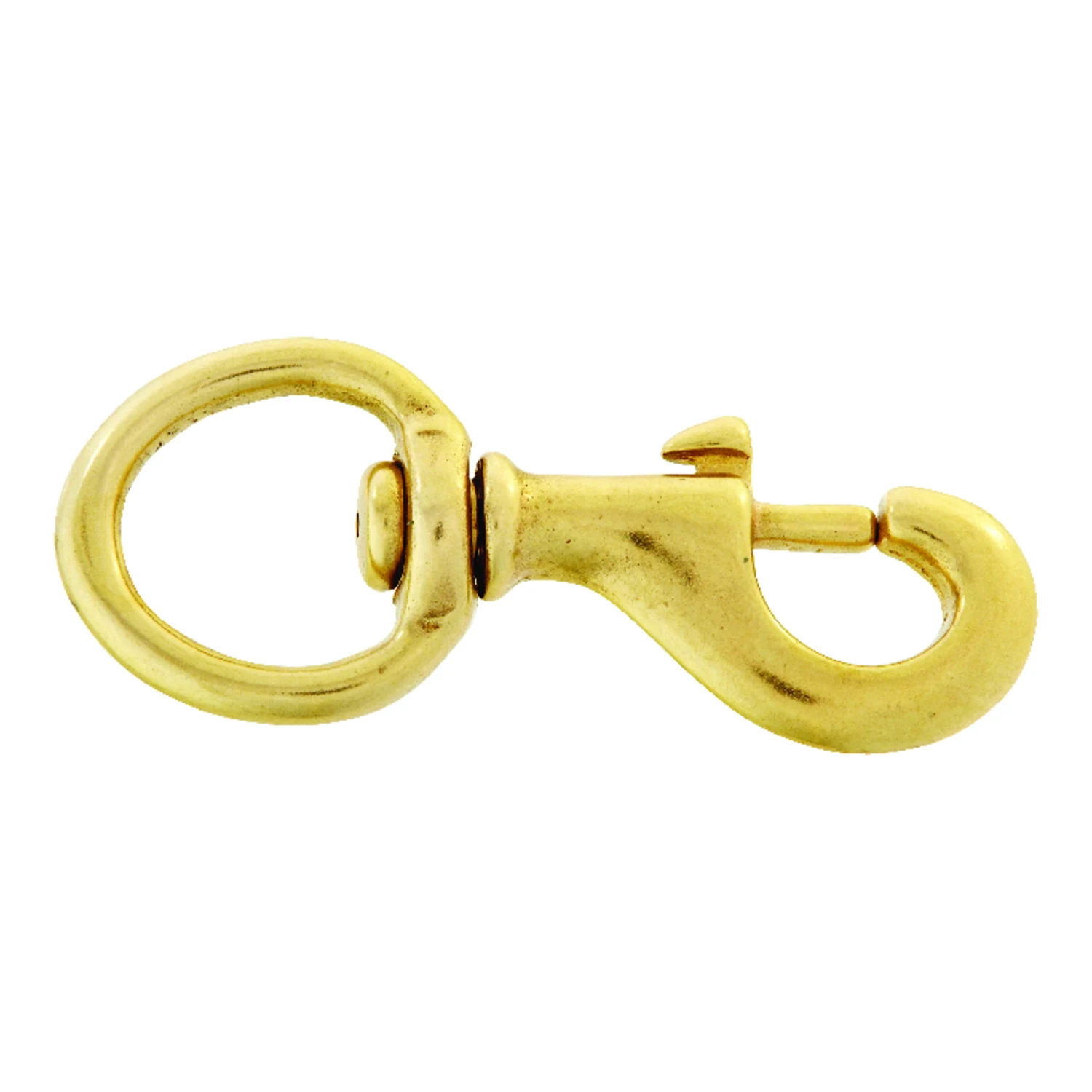 1" Diameter X 3-17/32" Long Polished Bronze Swivel Eye Bolt Snap