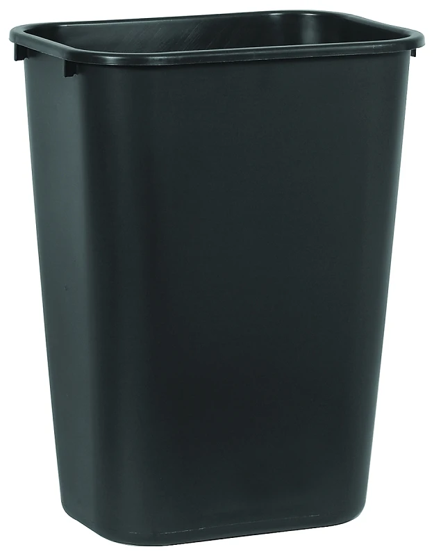10.25 Gallon Black Resin Rectangle Garbage Can Fg295700bla