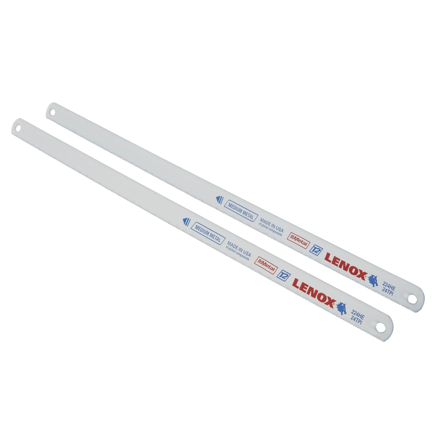 Hacksaw Blade, Bi-metal, 24-tooth, 12 In., 2-pk.
