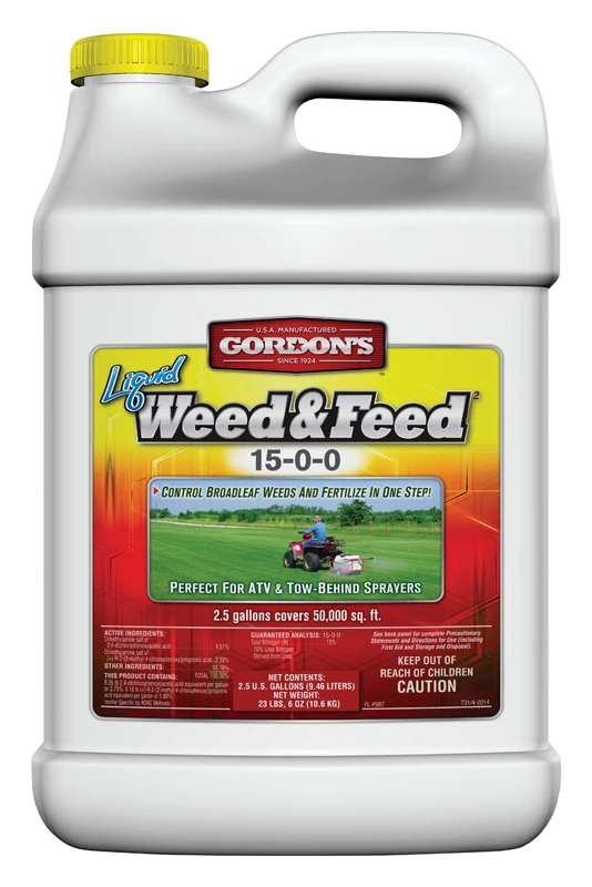 Liquid Weed & Feed Concentrate 2.5 Gallon, 15-0-0 Formula For Broadleaf Weeds