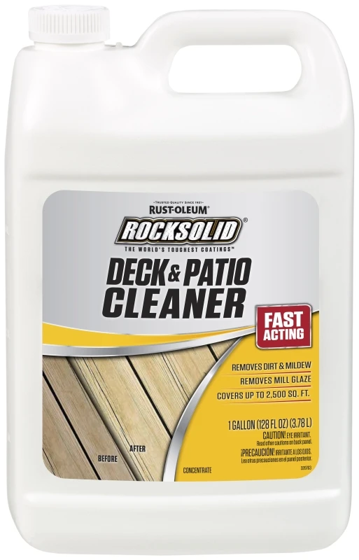 Rocksolid 1 Gallon Deck & Patio Cleaner Concentrate For Wood & Concrete