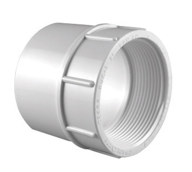 Schedule 40 Pvc Pressure Female Adapter, Slip X Ftp, White, 2 In.