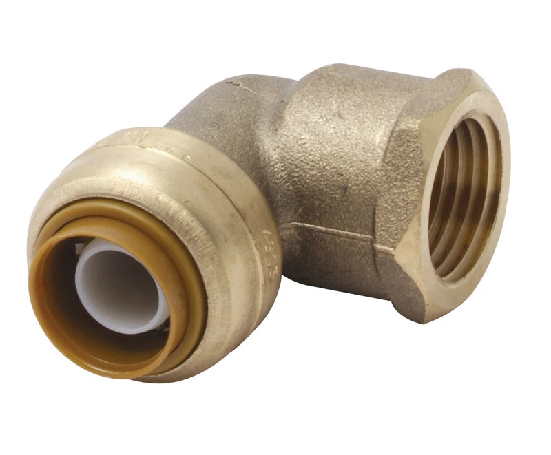 Sharkbite 1/2 In X 1/2 In Lead-free Female Iron Pipe Elbow – Push-fit Dzr Brass Fitting