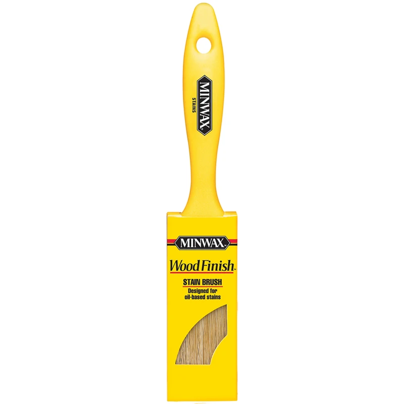 Wood Finish 1-1/2 In. Flat Stain Brush - Natural Bristle For Oil-based Stains