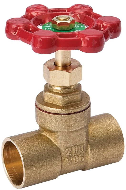 3/4 In. S X 3/4 In. S Brass Solder Gate Valve - 200 Psi