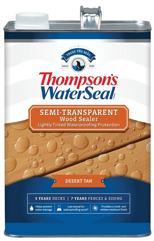 Semi-transparent Desert Tan Waterproofing Wood Stain And Sealer 1 Gallon