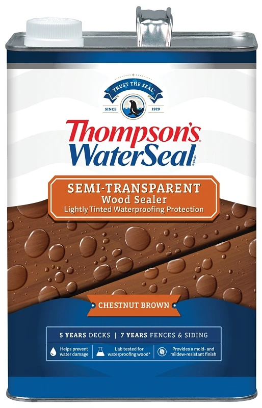 Semi-transparent Chestnut Brown Waterproofing Wood Stain And Sealer 1 Gallon
