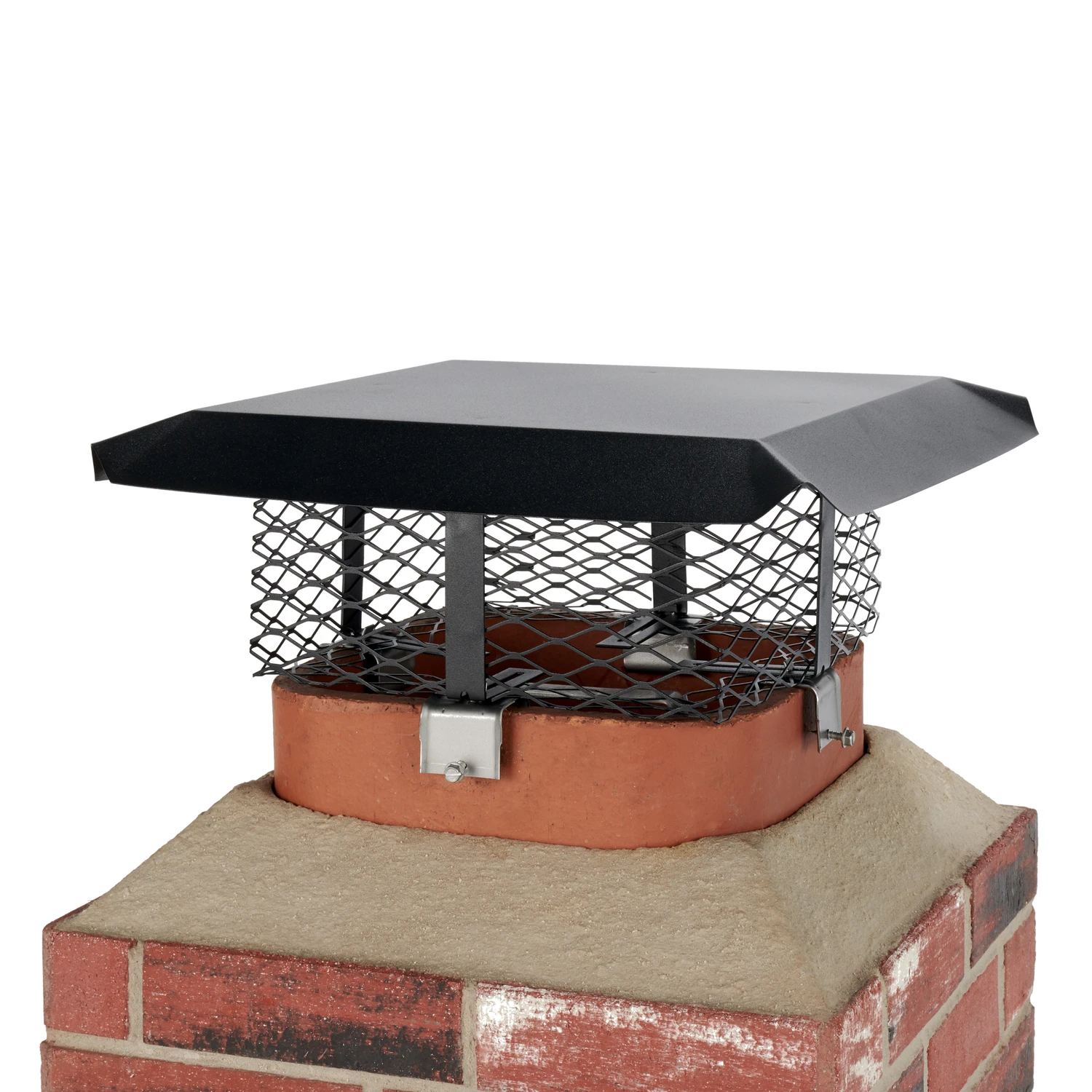 Adjustable Black Galvanized Steel Single Flue Chimney Cap - Model Scadj-s
