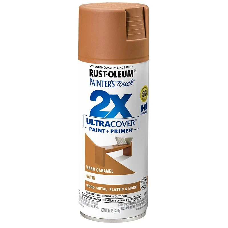 Painter's Touch 2x Ultra Cover 12 Oz. Satin Warm Caramel Spray Paint