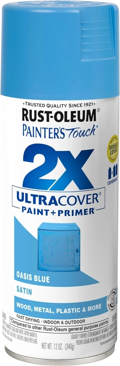 Painter's Touch 2x Ultra Cover 12 Oz. Satin Spray Paint, Oasis Blue