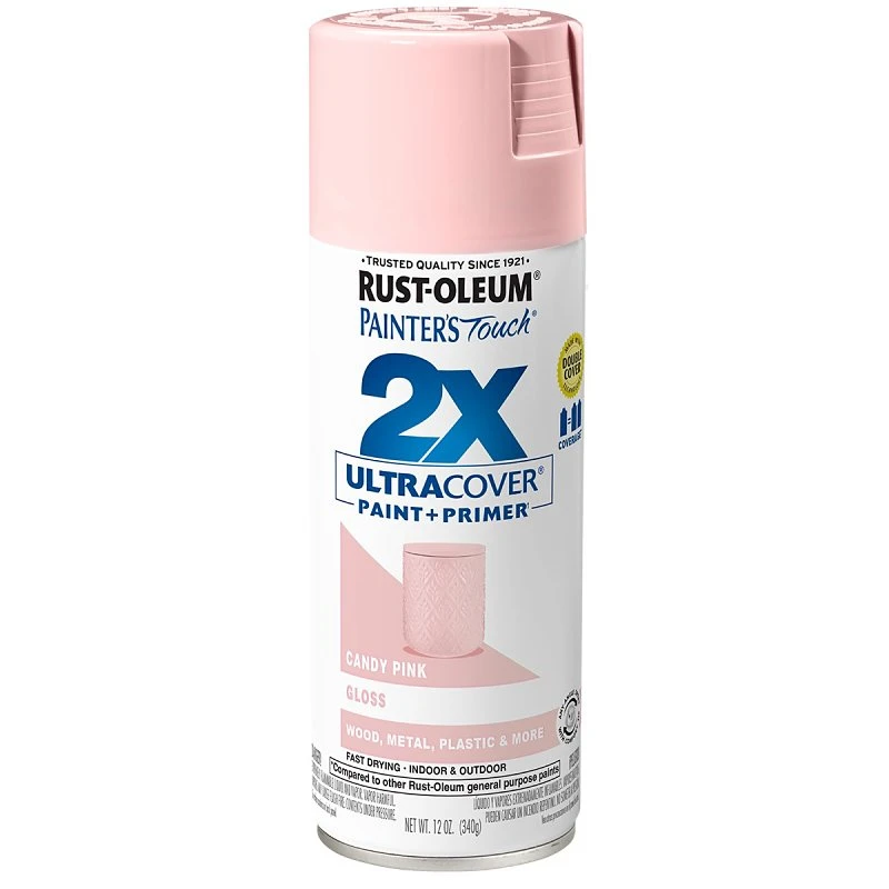 Painter's Touch 2x Ultra Cover 12 Oz. Gloss Candy Pink Spray Paint