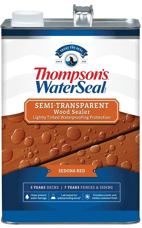Semi-transparent Sedona Red Waterproofing Wood Stain And Sealer 1 Gallon