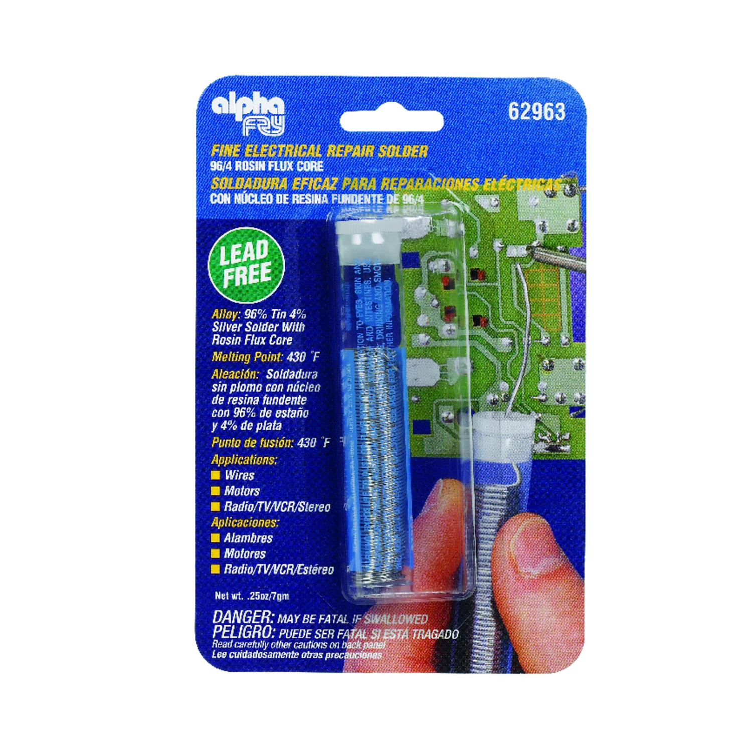 0.25 Oz Lead-free Repair Solder 0.03 In. Diameter Tin/silver