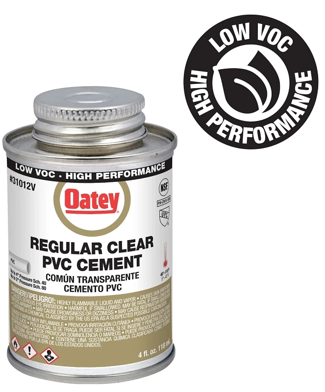 Clear Pvc Pipe Cement, 4 Oz.