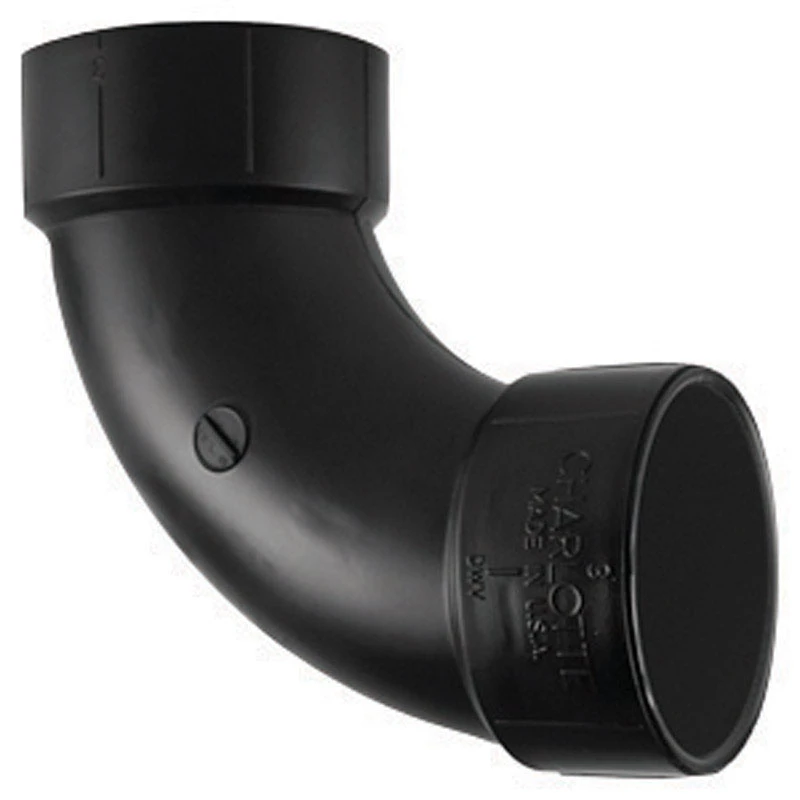 2 In. Hub X Hub 90 Degree Long Sweep Abs Elbow