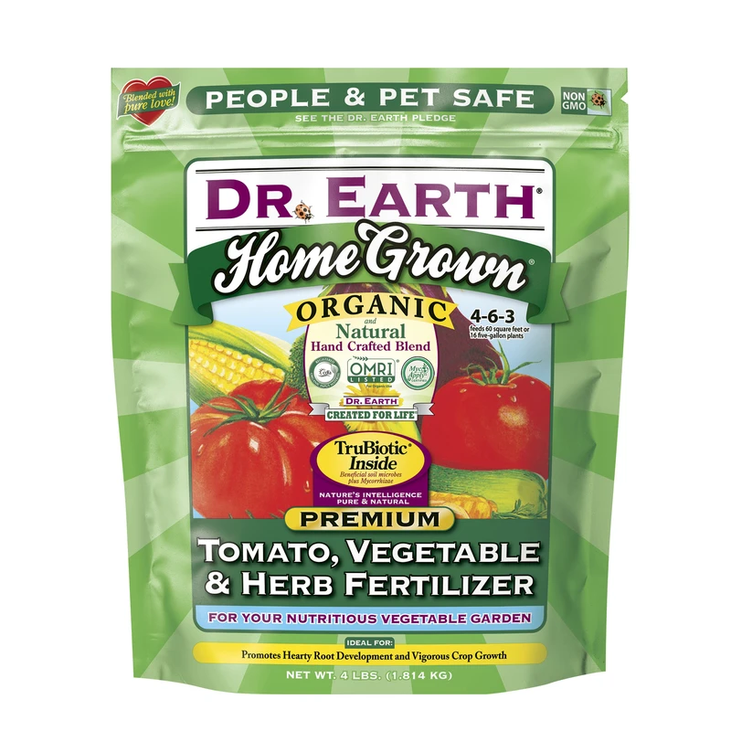 Home Grown 4 Lb 4-6-3 Tomato, Vegetable & Herb Fertilizer – Organic 4-6-3, 4 Lb