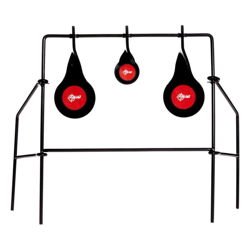 Triple Spinner Target, Black & Orange Metal