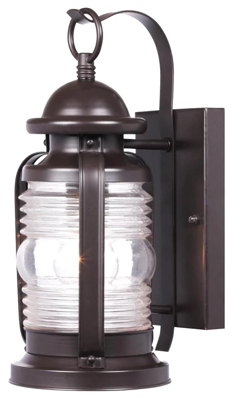 Weathered Bronze 1-light Outdoor Wall Lantern, 60-watt, 12.75 X 6-inch
