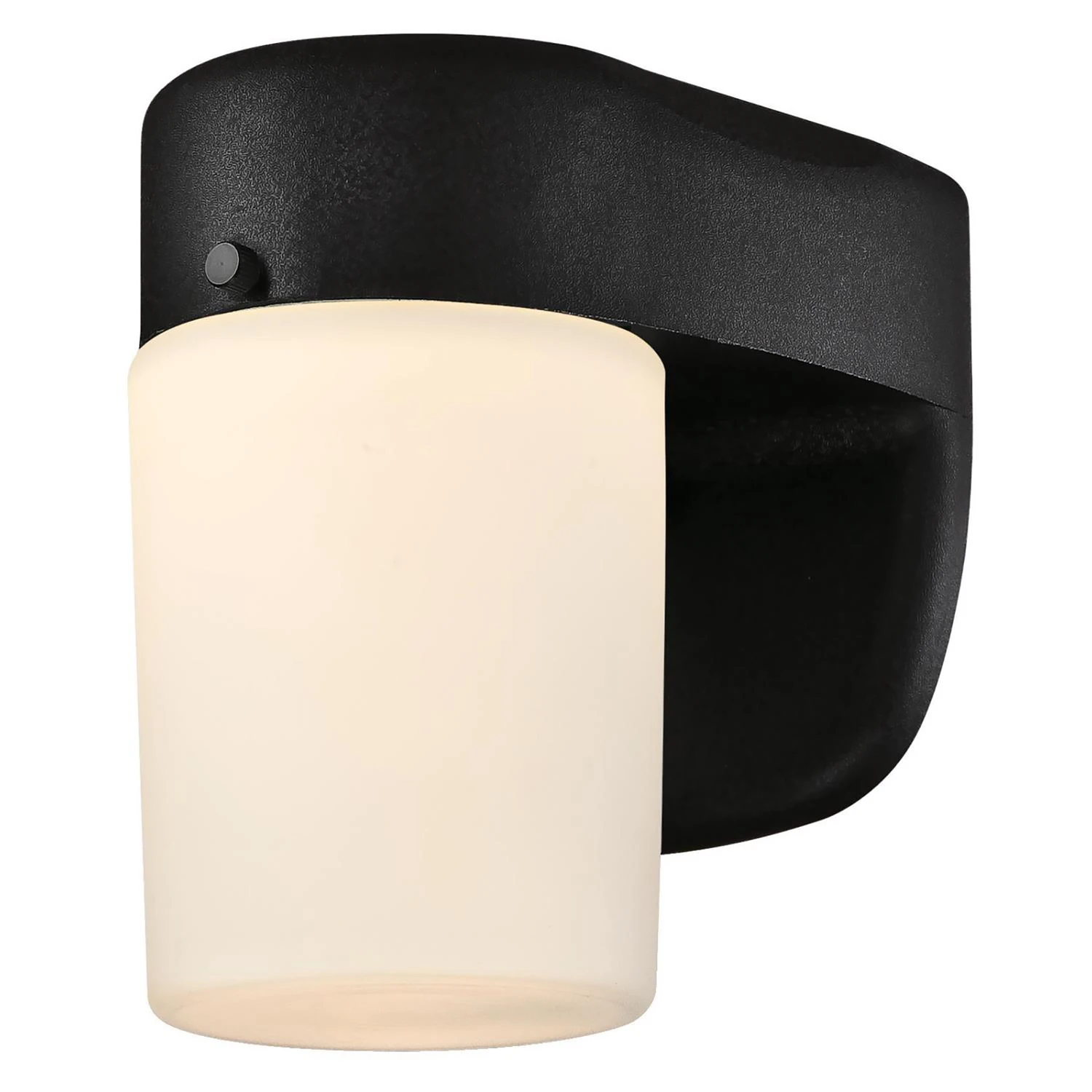 1-light Dusk To Dawn Led Sensor Wall Lantern, Black Finish, 6.69 X 4.96-in.