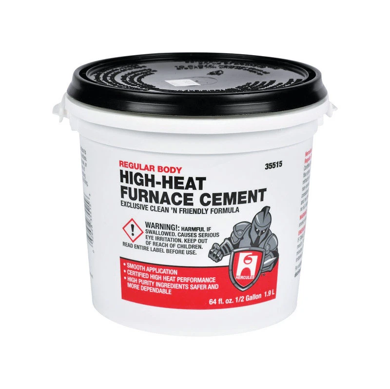 White High Heat Furnace Cement 1/2 Gallon For Furnace Repair