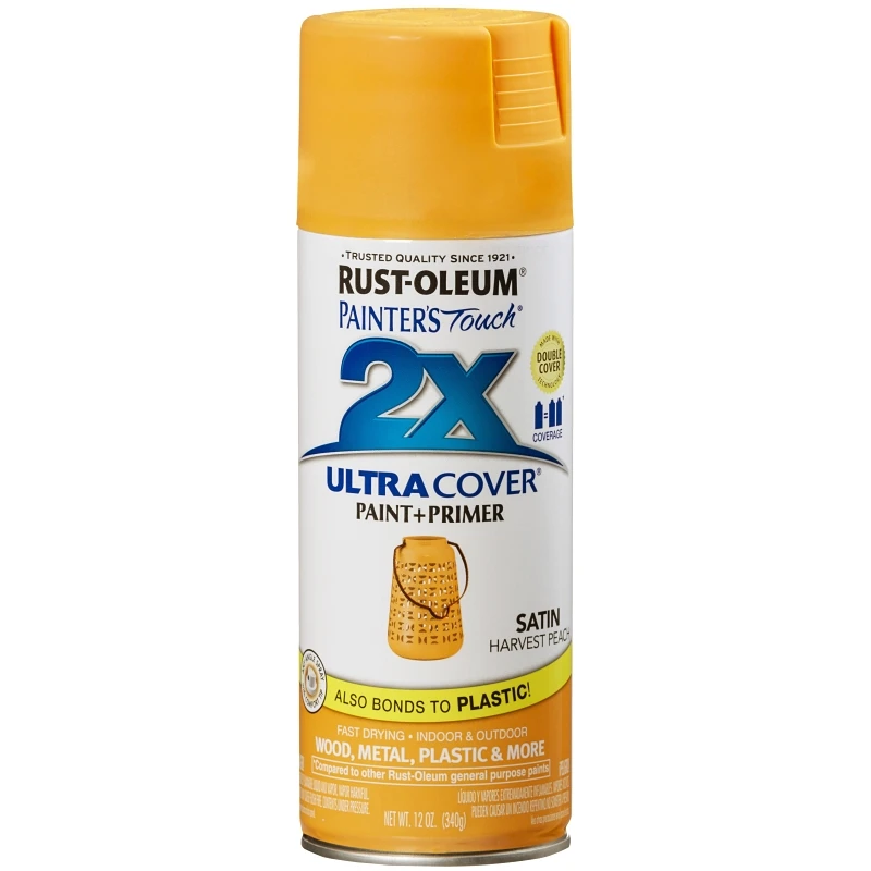 Painter's Touch 2x Spray Paint, Satin Harvest Peach, 12-oz.