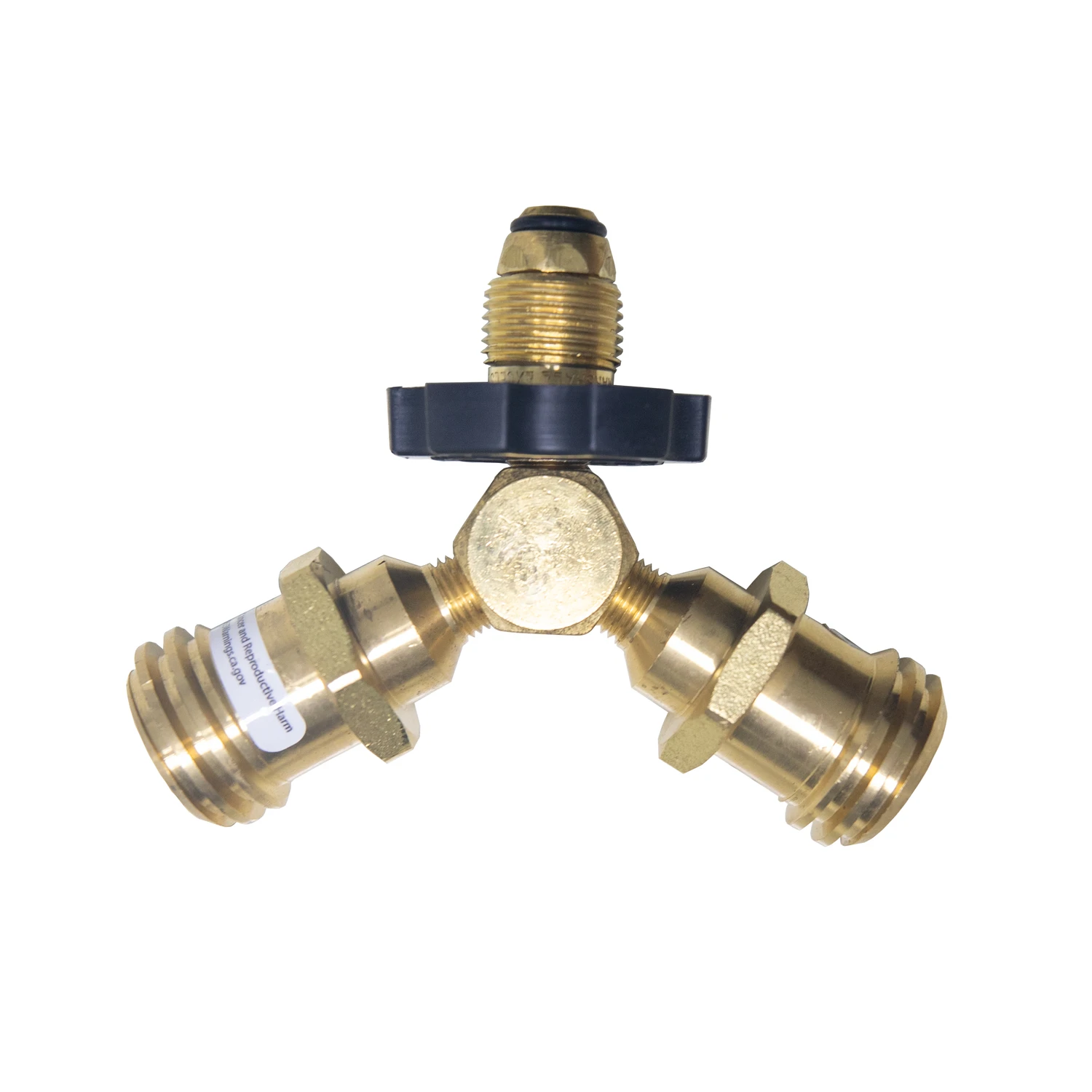 2 In. D Brass/plastic Propane Y Female Adapter With Handwheel