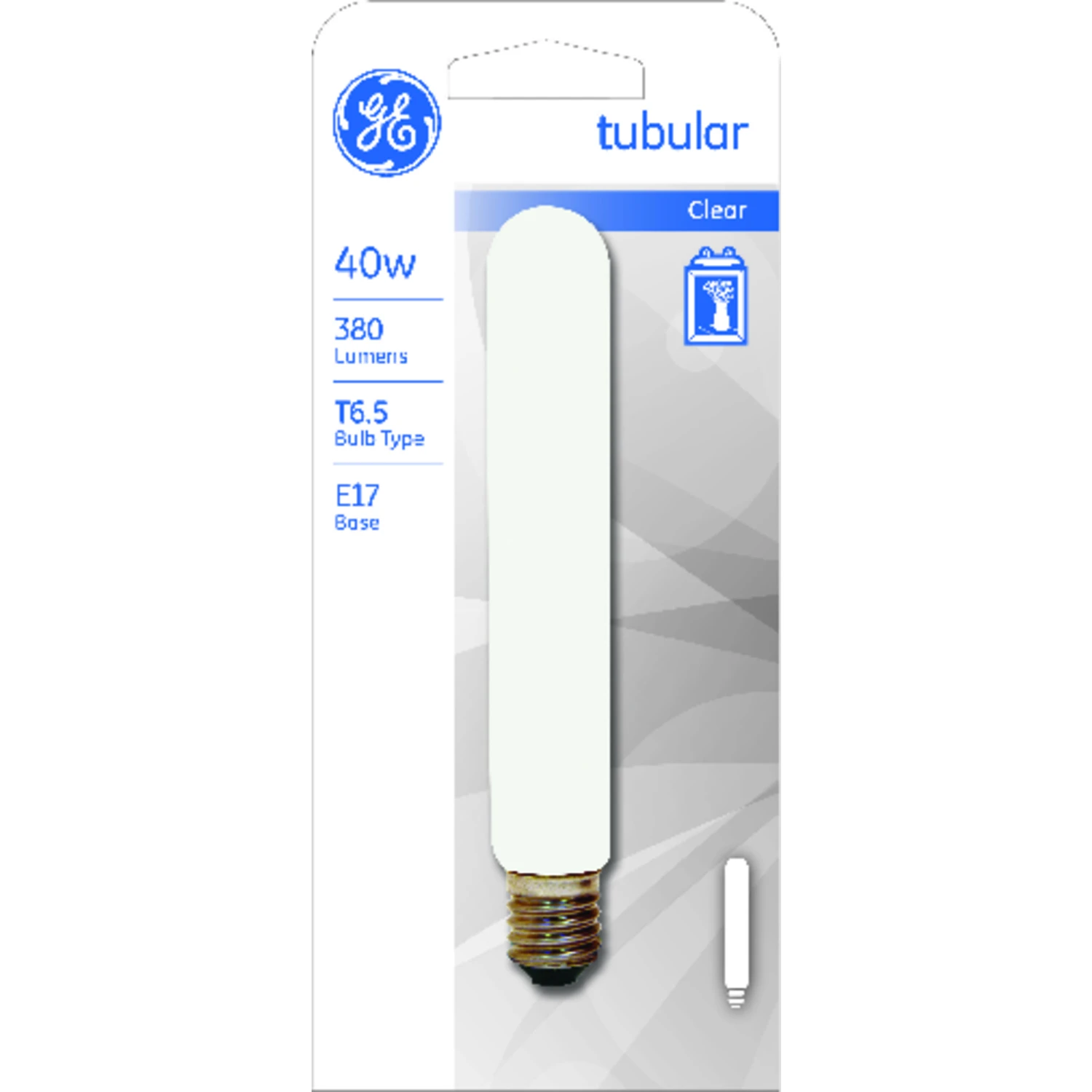 Clear Tubular Light Bulb, 40 Watt