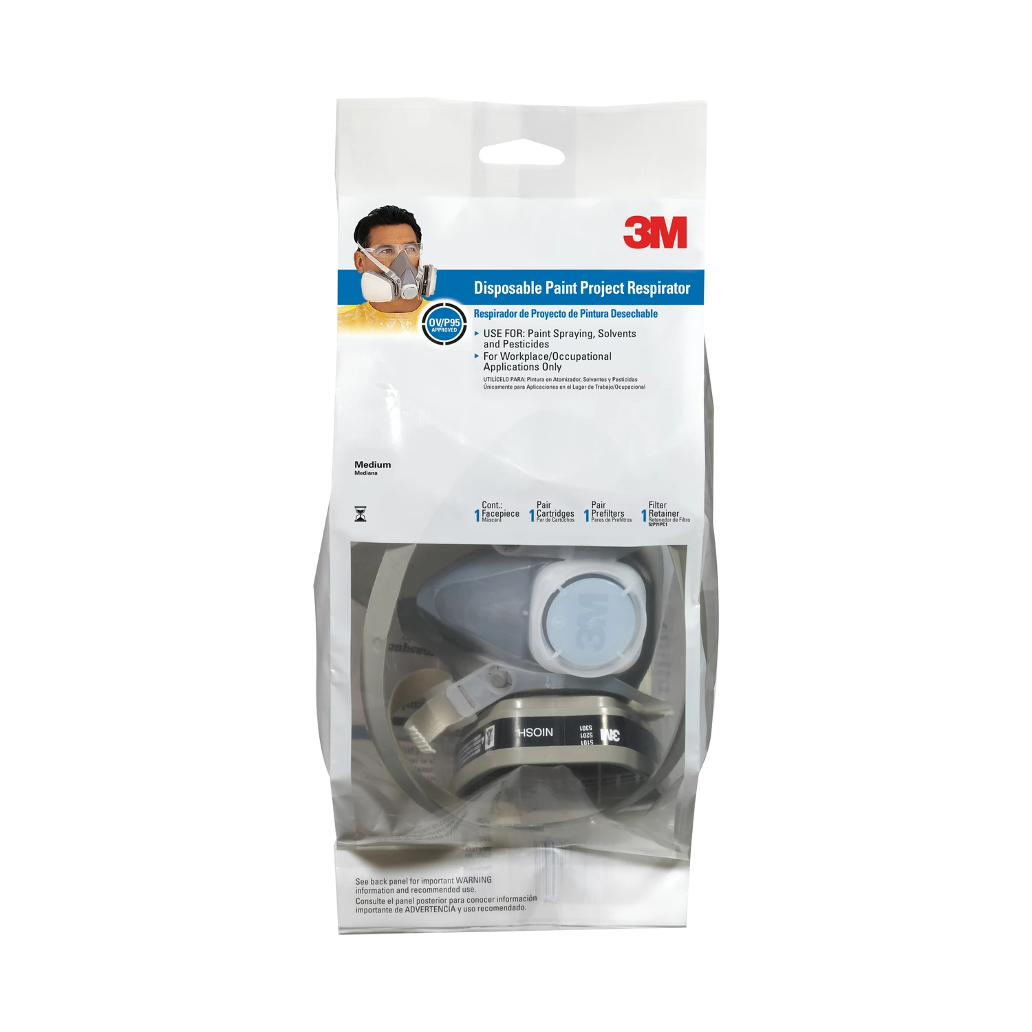 Paint Respirator, Disposable, Medium