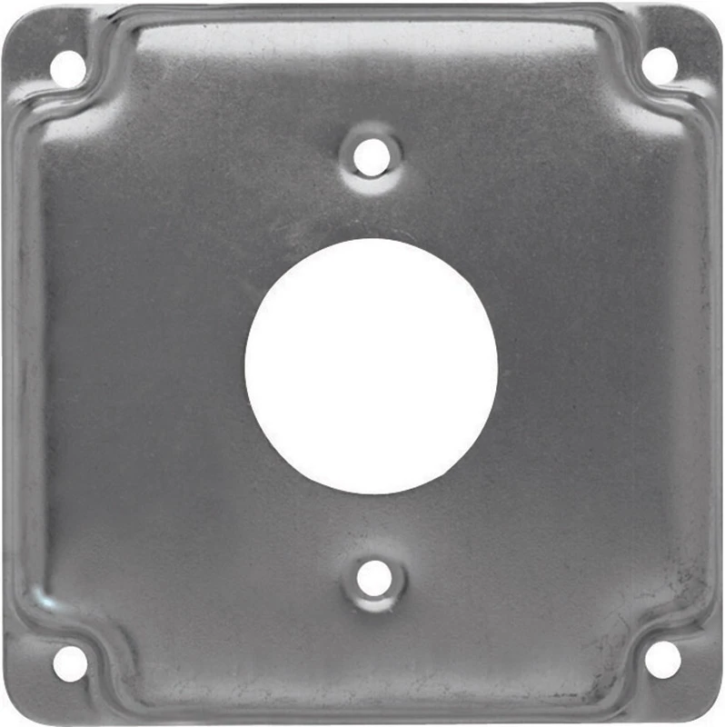 Square Steel Box Cover For 1 Receptacle, 4-inch, Ul Listed, Model 801c