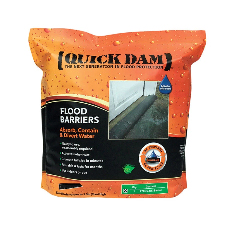 Flood Barrier Fabric, Black, 6-in. X 17-ft.
