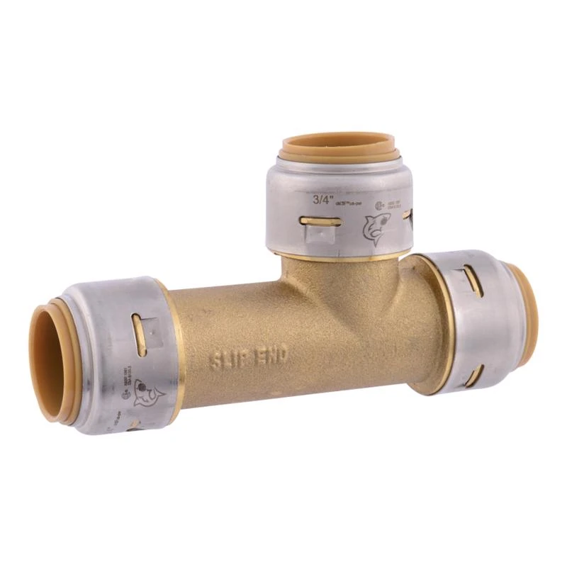 3/4 In. Push Fit Brass Slip Tee - Model Ur3370a