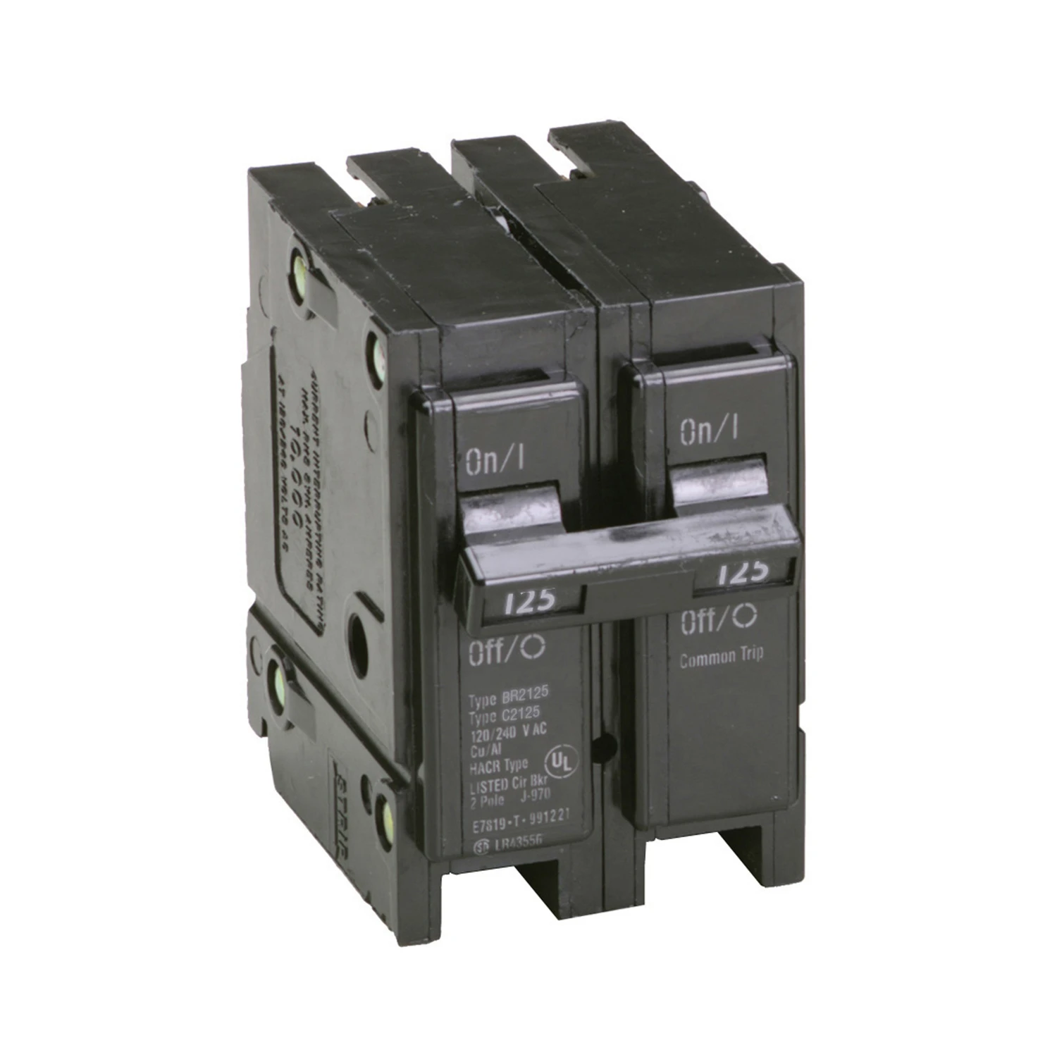 Cutler-hammer 125 Amp Double Pole Circuit Breaker, Model Br2125