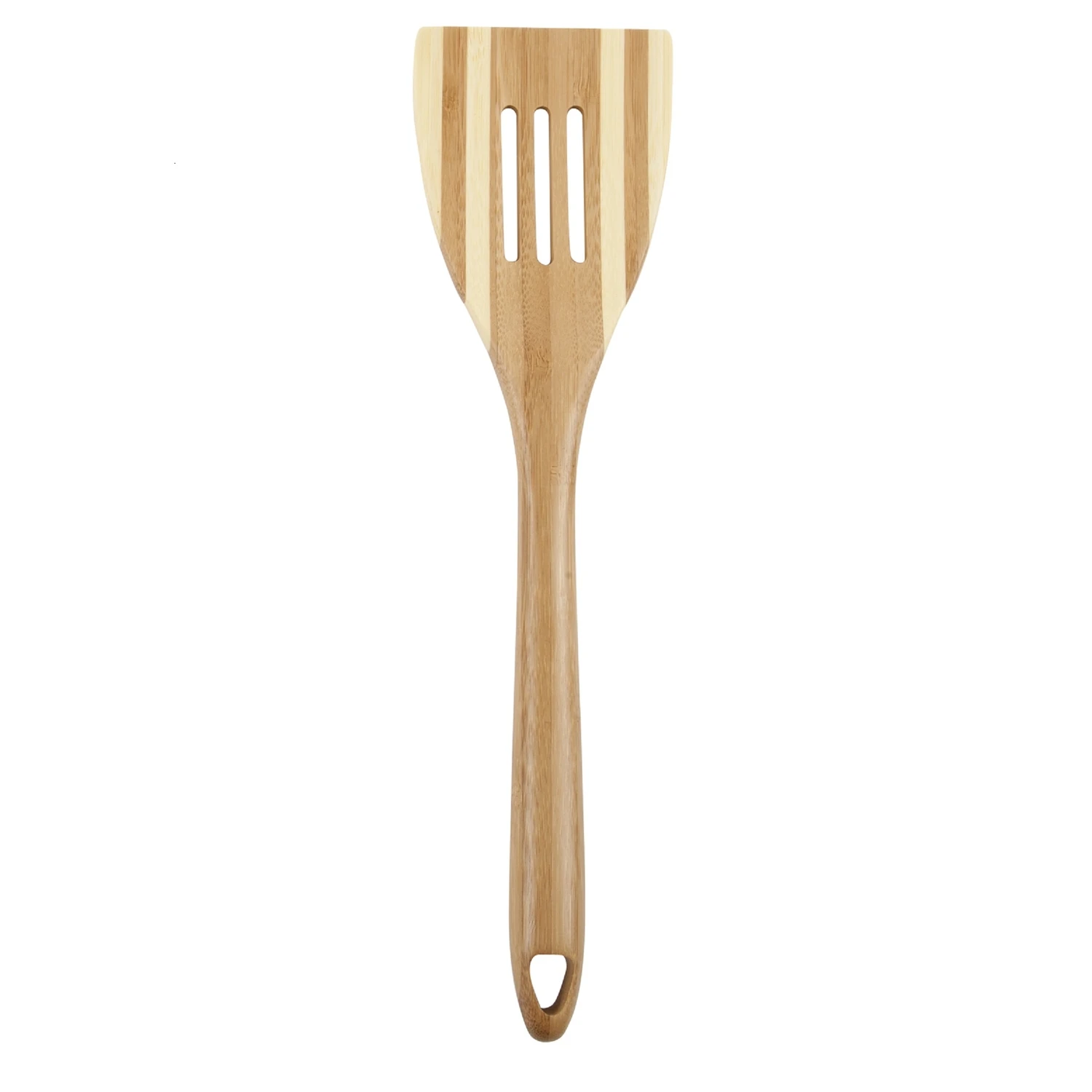 Pro Chef Beige Bamboo Slotted Spatula 12 In. Long 3.15 In. Wide