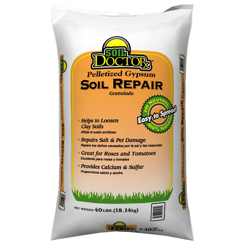 40 Lb Pelleted Gypsum Soil Conditioner – Clay Soil Amendment & Garden Fertilizer