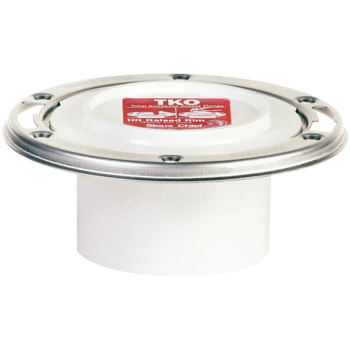 4 In. X 3 In. Schedule 40 Dwv Pvc Closet Flange With Stainless Steel Ring