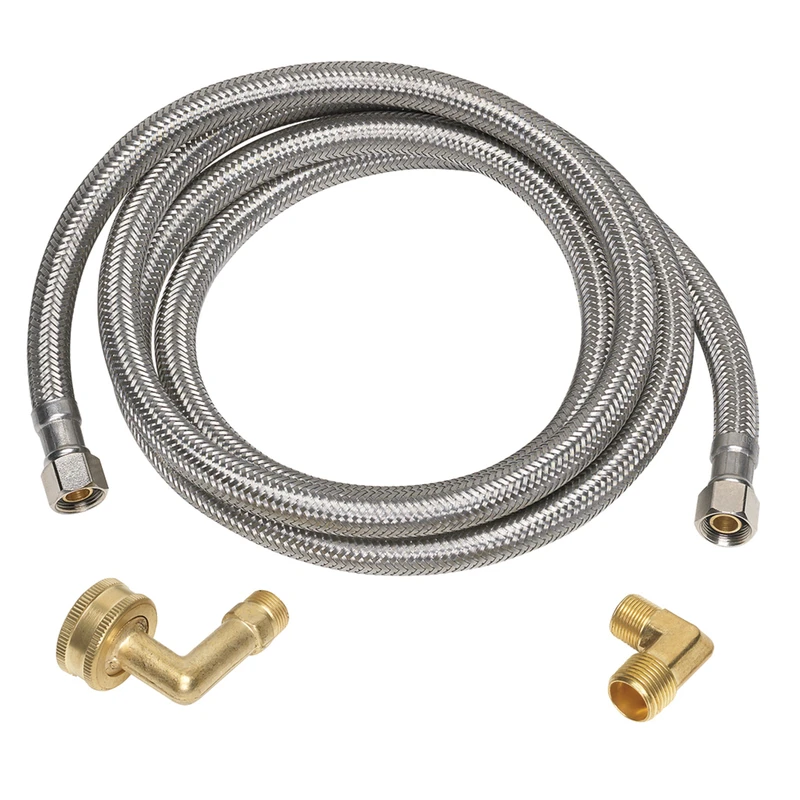 3/8 In. X 3/8 In. X 48 In. Braided Stainless Steel Dishwasher Connector