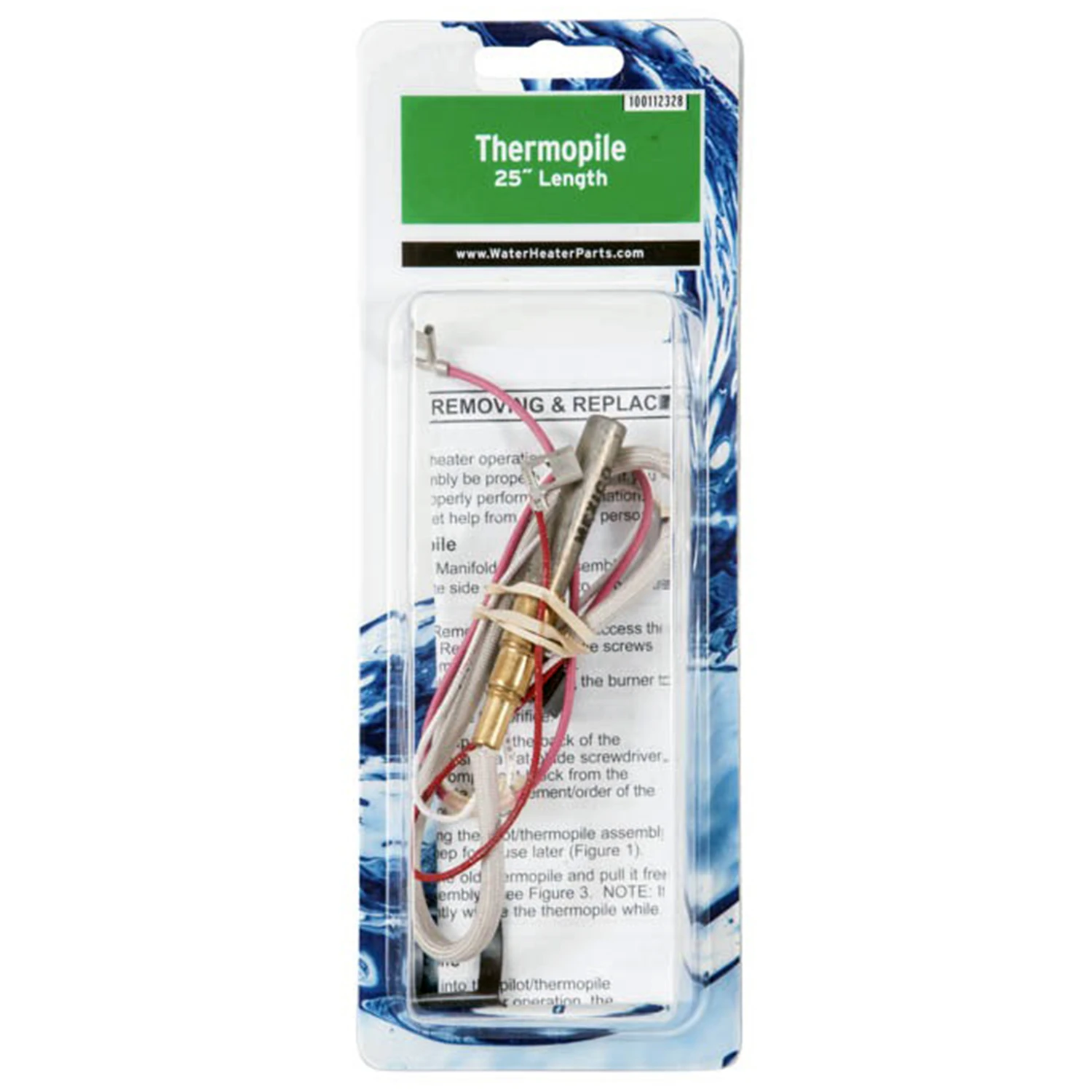 Natural Or Propane Gas Thermopile Assembly 25 In. H For Water Heaters