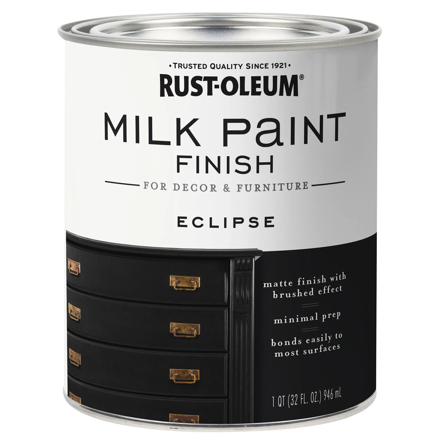 Matte Eclipse Water-based Acrylic Milk Paint 1 Quart