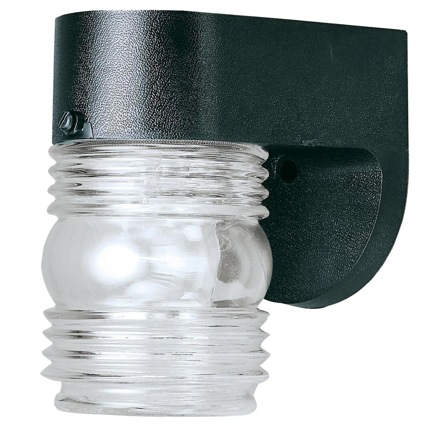Gloss Black Switch Incandescent Jelly Jar Light, Model 66800