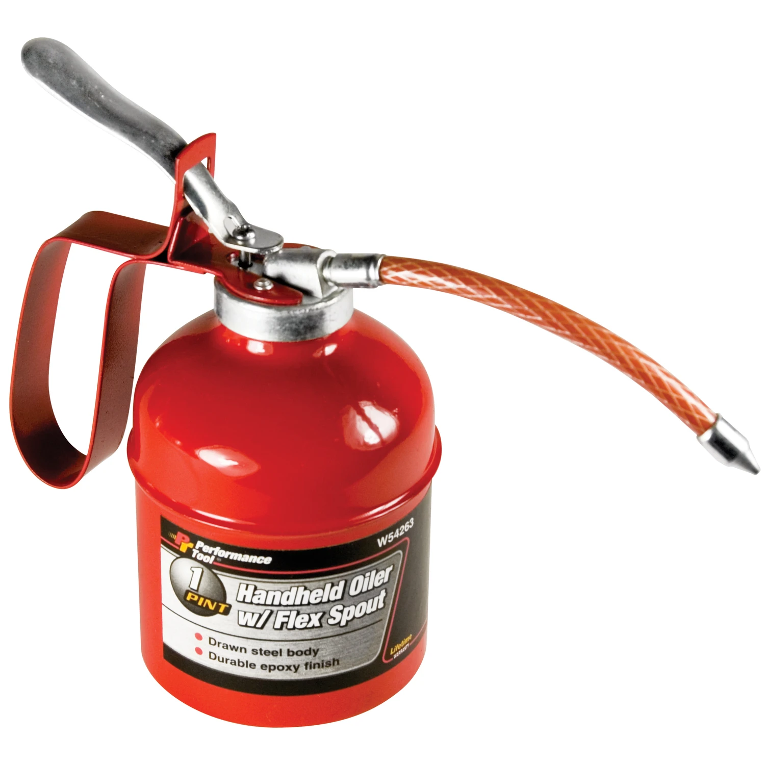 1 Pint Flex Spout Oil Can - Durable Steel Construction