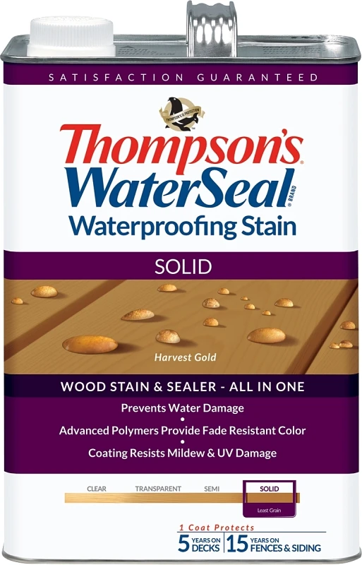 Harvest Gold Wood Sealant & Stain — 1 Gallon Waterproof Finish