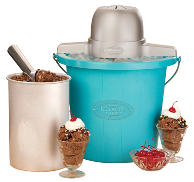 4-quart Electric Ice Cream Maker With Easy-carry Handle - Blue