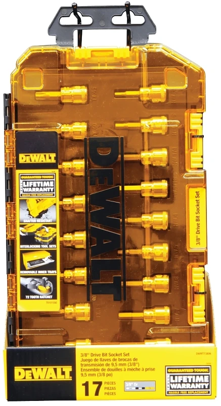 3/8 In. Drive Specialty Bit Socket Set, 17 Pieces, Sae & Metric