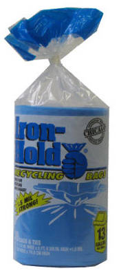Tall Kitchen Recycling Bags, Blue, 13 Gallons, 30-ct.