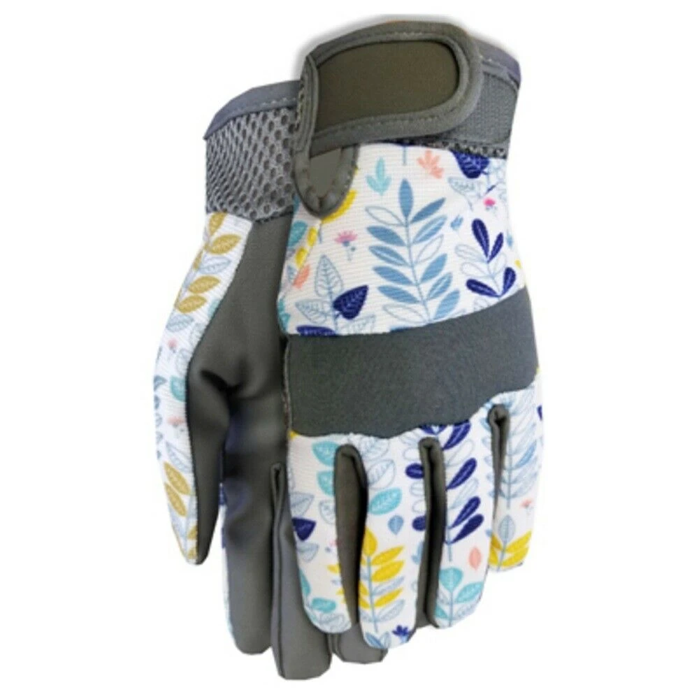 Max Performance Synthetic Leather Palm Garden Gloves With Velcro Closure - Assorted Colors